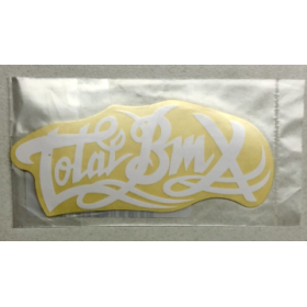Total Logo Sticker Small - White 