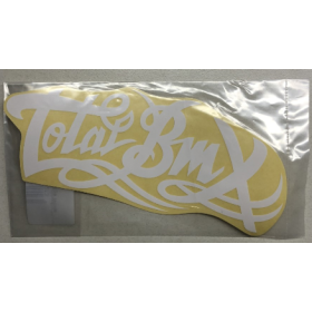 Total Logo Sticker Large - White 